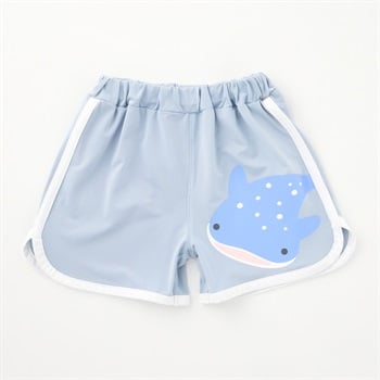 Chum up ラッシュショートパンツ UV対策 水遊び ベビー(ジンベイザメ(サックス)-80cm)