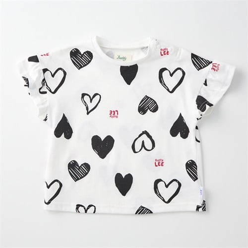 Buddy Lee ハート柄 天竺 半袖Tシャツ ベビー キッズ