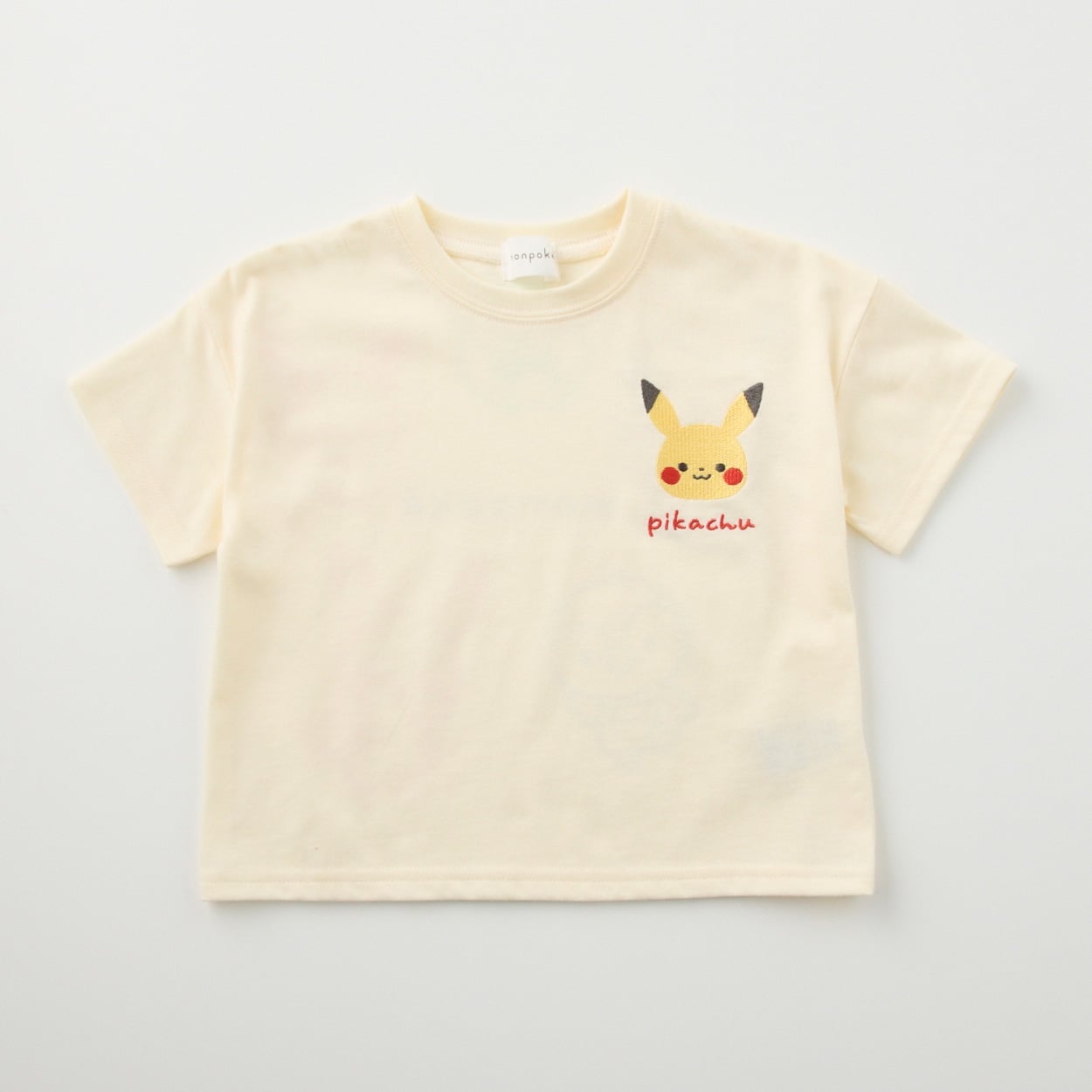 モンポケ 前後プリント 天竺 半袖シャツ ベビー(アイボリー-80cm)