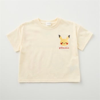 モンポケ 前後プリント 天竺 半袖シャツ ベビー(アイボリー-80cm)