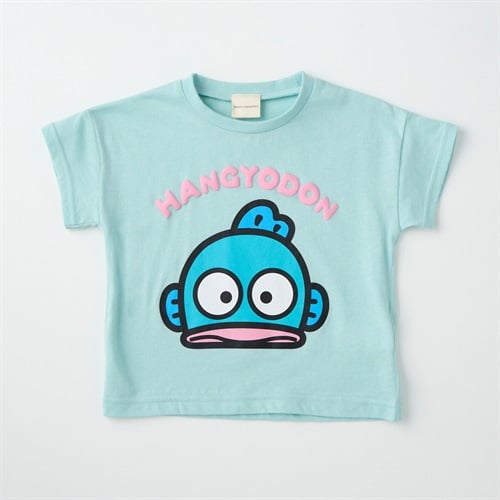 サンリオキャラクター 発泡プリント 顔柄 天竺 半袖Tシャツ ベビー(ハンギョドン(ミントグリーン)-80cm)