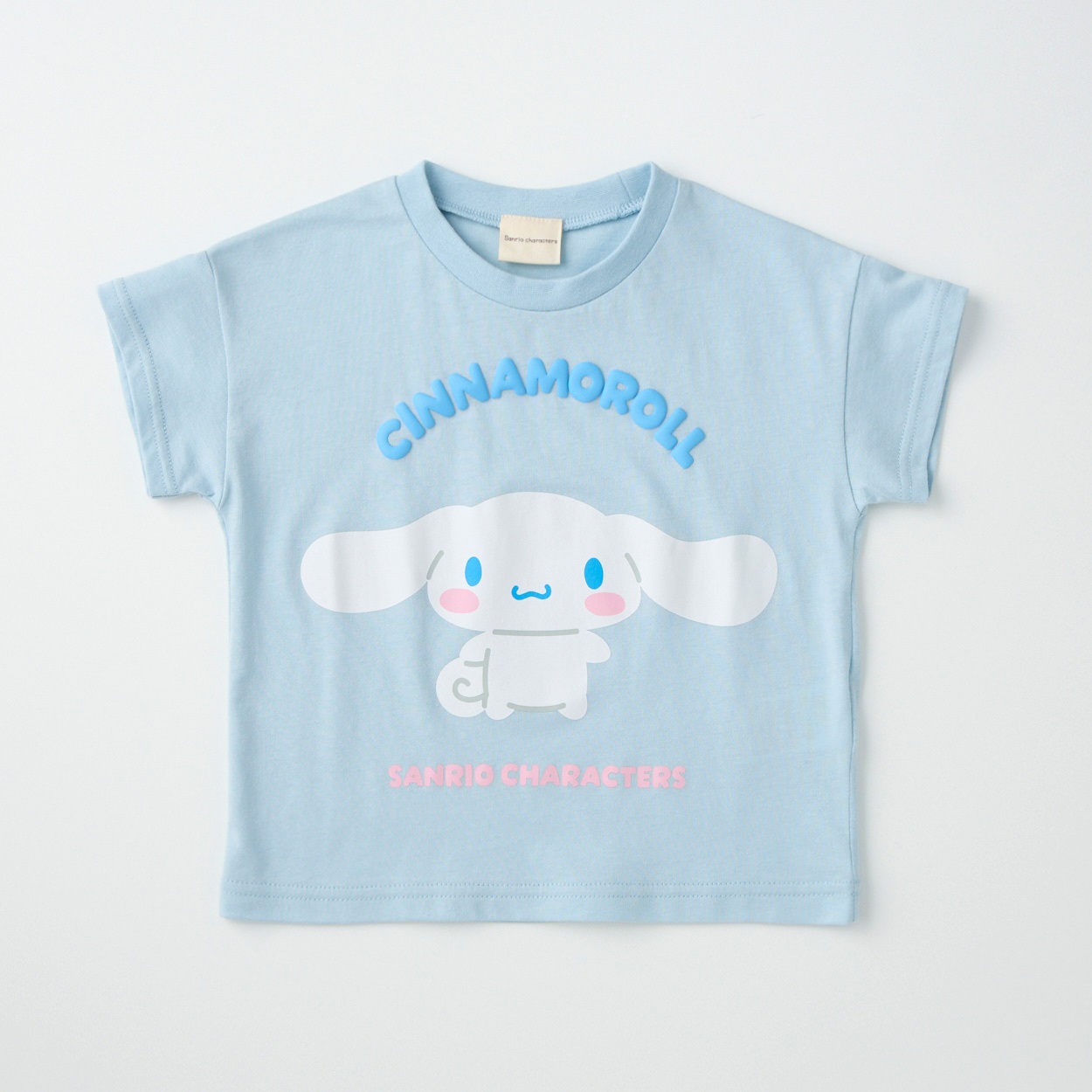 サンリオキャラクター 発泡プリント 天竺 半袖Tシャツ ベビー(シナモロール(サックス)-80cm)