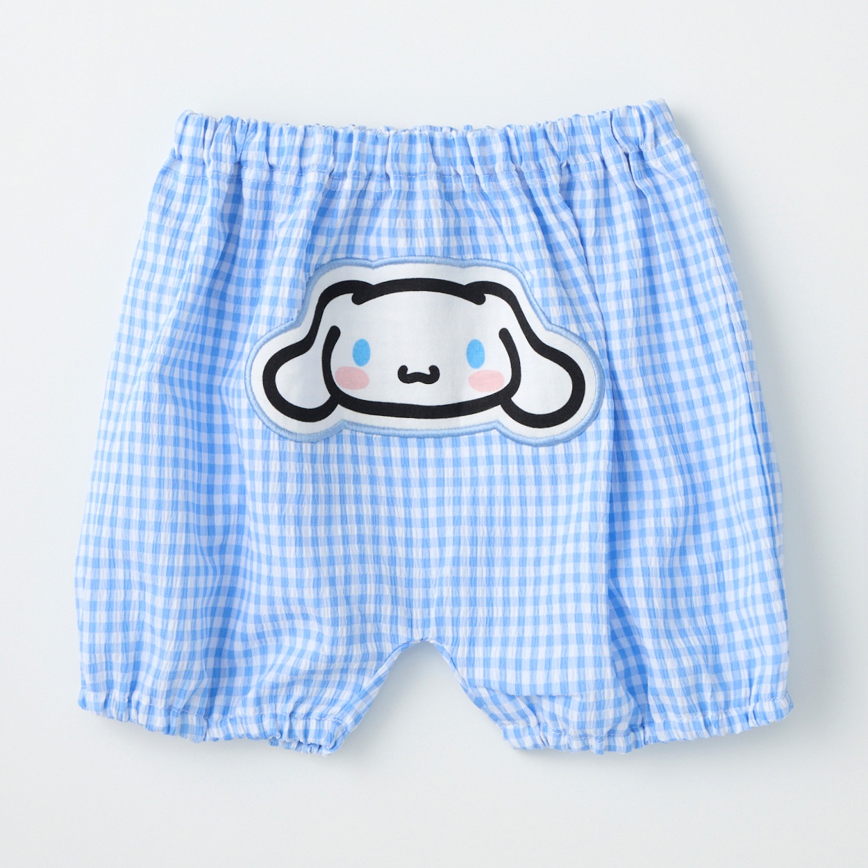 サンリオキャラクター おしりアップリケ チェック柄 リップル ブルマパンツ ベビー(シナモロール(サックス)-90cm)