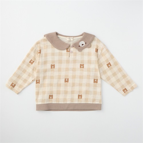 doudou bear スラブ天竺 セーラー衿 長袖Tシャツ ベビー