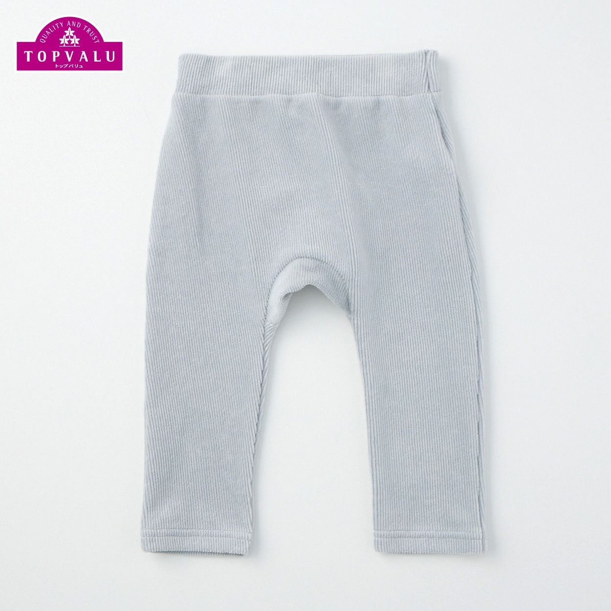 ニットコール おしりまちパンツ ベビー トップバリュ(サックスグレー-100cm)