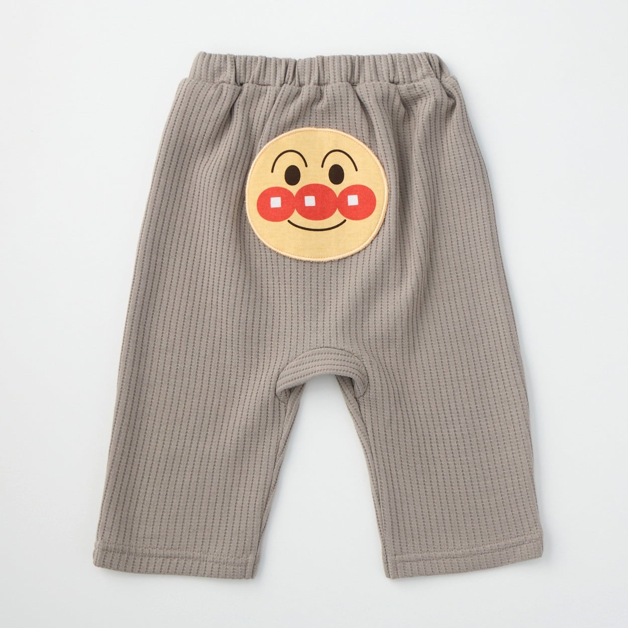 アンパンマン ワッフル おしりアップリケ 7分丈パンツ ベビー(アンパンマン (グレー)-80cm)