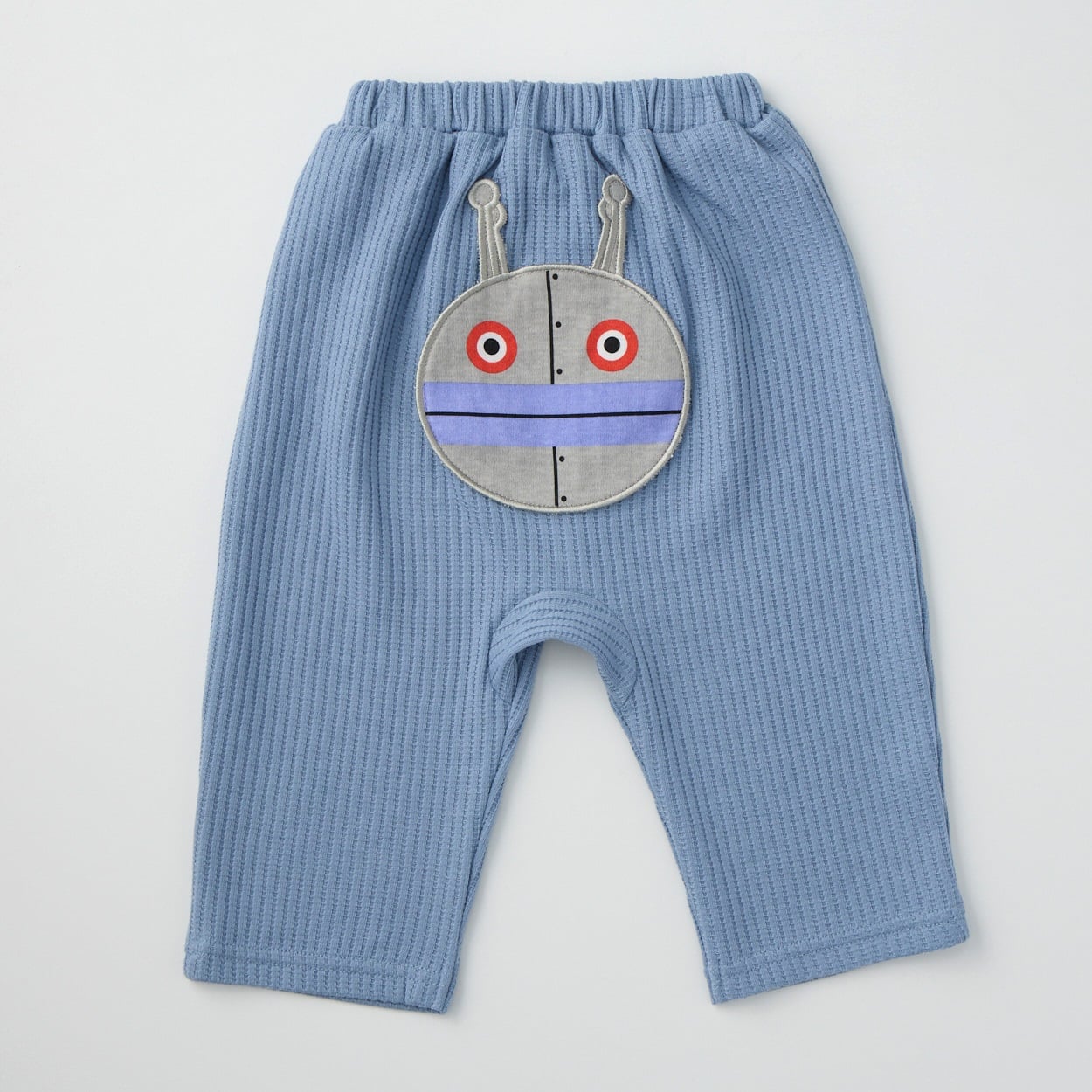 アンパンマン ワッフル おしりアップリケ 7分丈パンツ ベビー(だだんだん2号(ブルーグレー)-95cm)