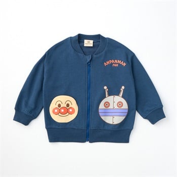 アンパンマン 顔ポケット 裏毛ジャケット ベビー(ネイビー-80cm)