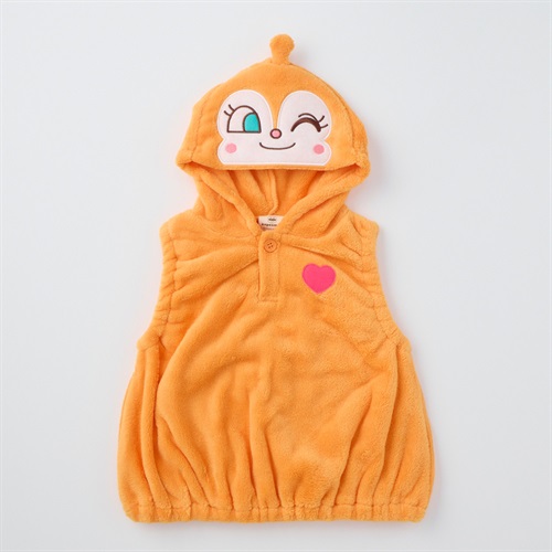 アンパンマン フリース なりきりベスト ベビー(ドキンちゃん(オレンジ)-90cm)