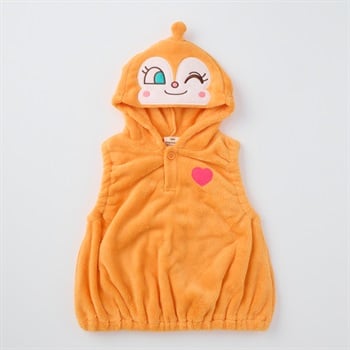 アンパンマン フリース なりきりベスト ベビー(ドキンちゃん(オレンジ)-90cm)