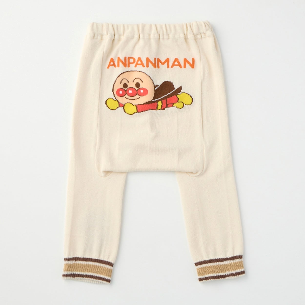 アンパンマン 裾リブボーダー ニットパンツ ベビー(アイボリー-90cm)