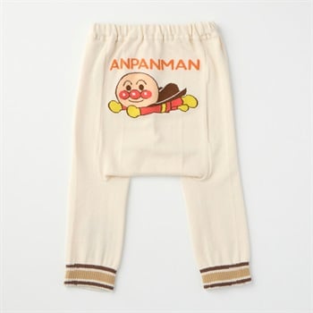 アンパンマン 裾リブボーダー ニットパンツ ベビー(アイボリー-90cm)