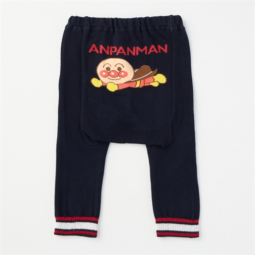 アンパンマン 裾リブボーダー ニットパンツ ベビー(ネイビー-90cm)