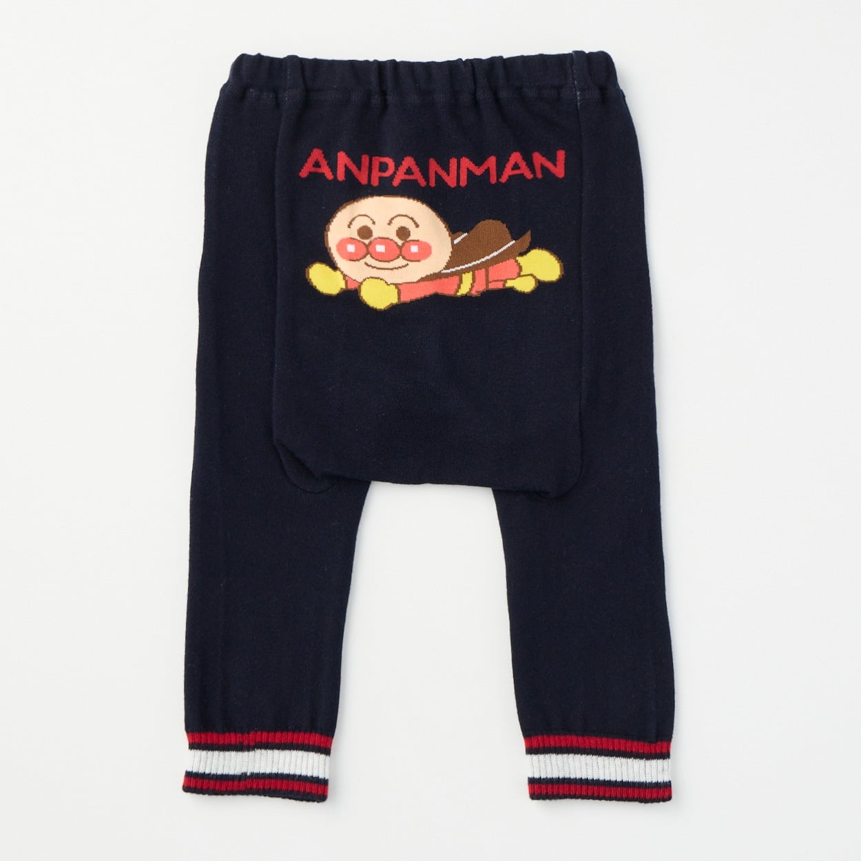 アンパンマン 裾リブボーダー ニットパンツ ベビー(ネイビー-90cm)