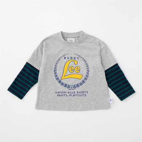 Buddy Lee 袖フェイクレイヤード 天竺 長袖Tシャツ ベビー キッズ