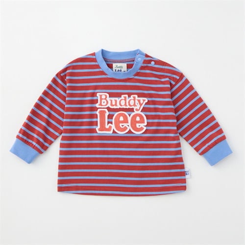 Buddy Lee ロゴ刺しゅう ボーダー柄 天竺 長袖Tシャツ ベビー キッズ