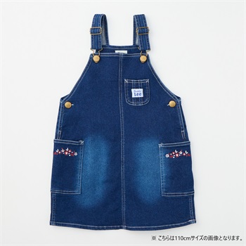 Buddy Lee デニム花刺繍 ジャンパースカート ベビー キッズ(インディゴブルー-80cm)