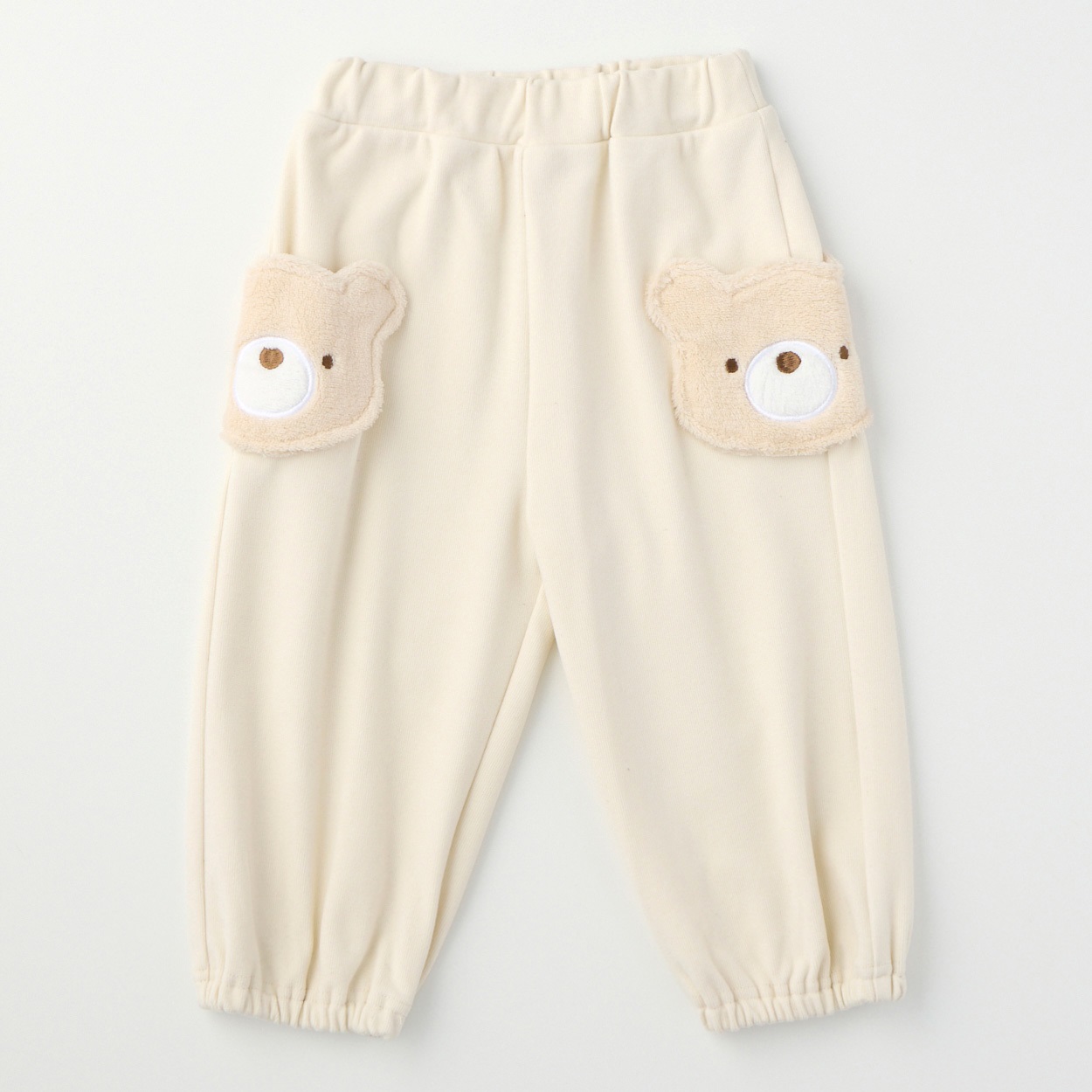 doudou bear もちもちくまポケット スエットパンツ ベビー(アイボリー-80cm)