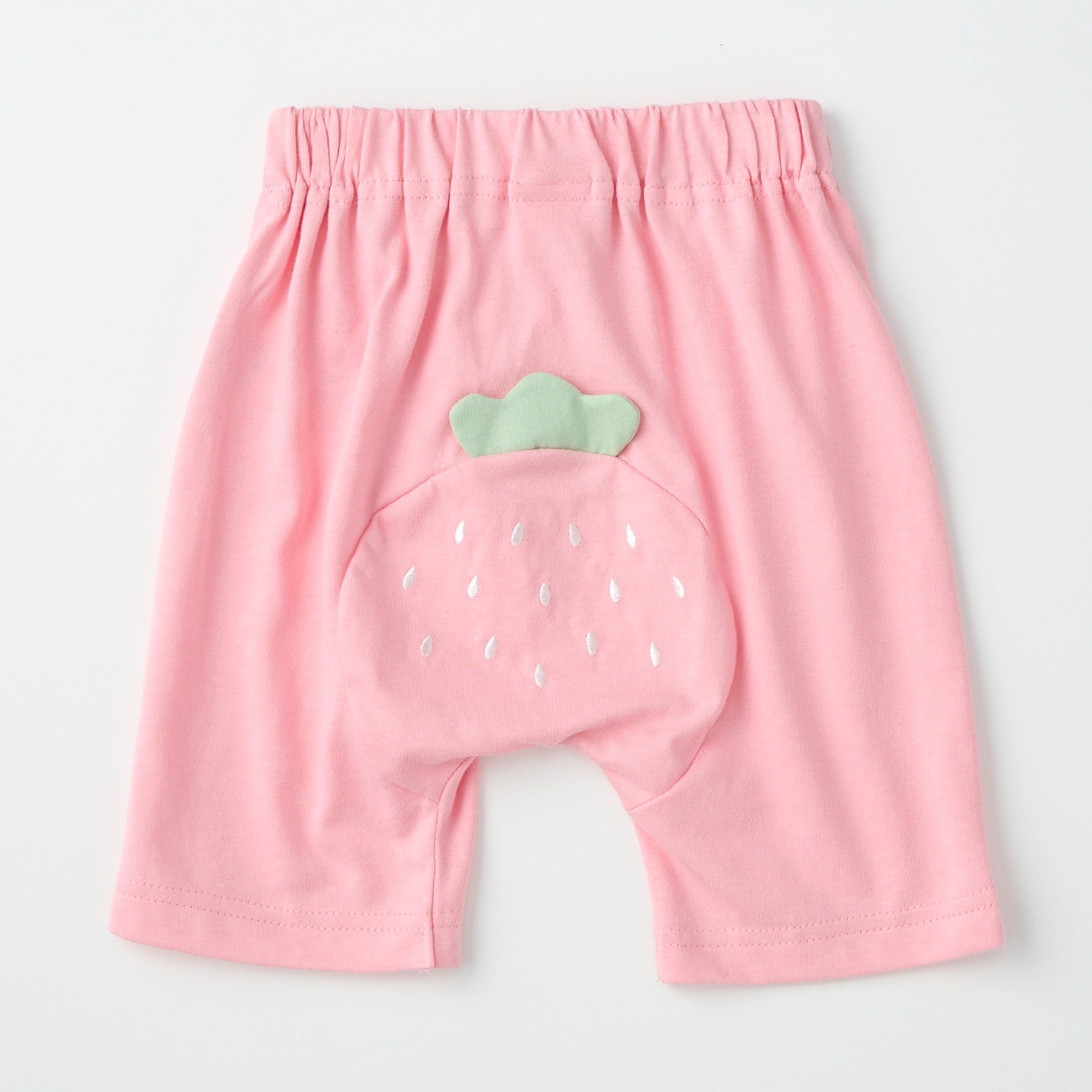いちご柄 おしりまるマチ 天竺 パンツ ベビー(ピンク-90cm)