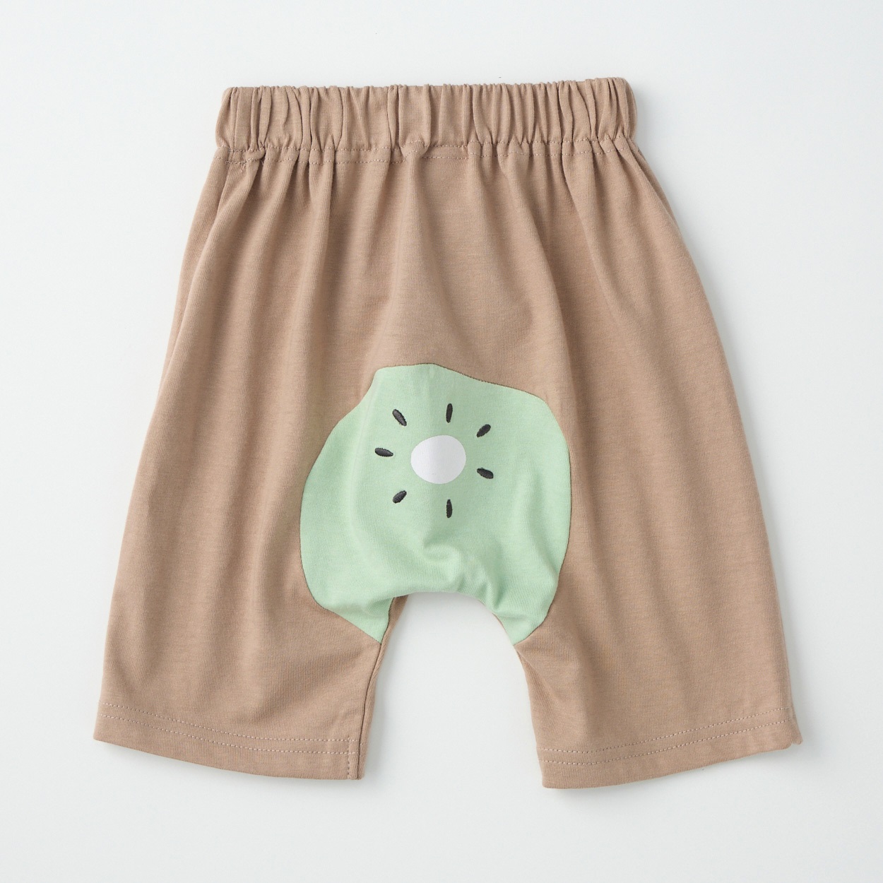 キウイ柄 おしりまるマチ 天竺 パンツ ベビー(ブラウン-95cm)