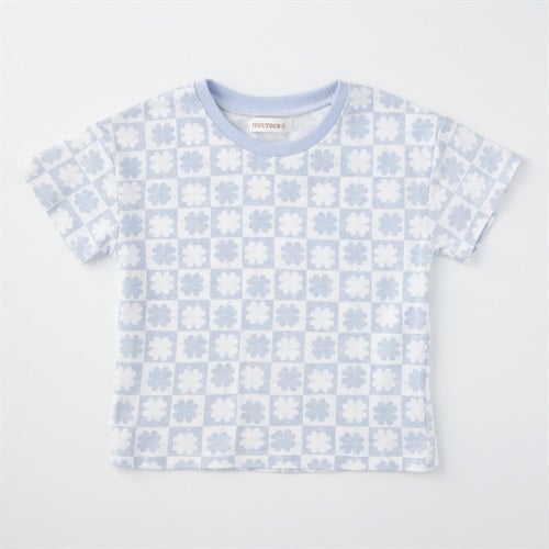 リーフ総柄 天竺 半袖Tシャツ ベビー