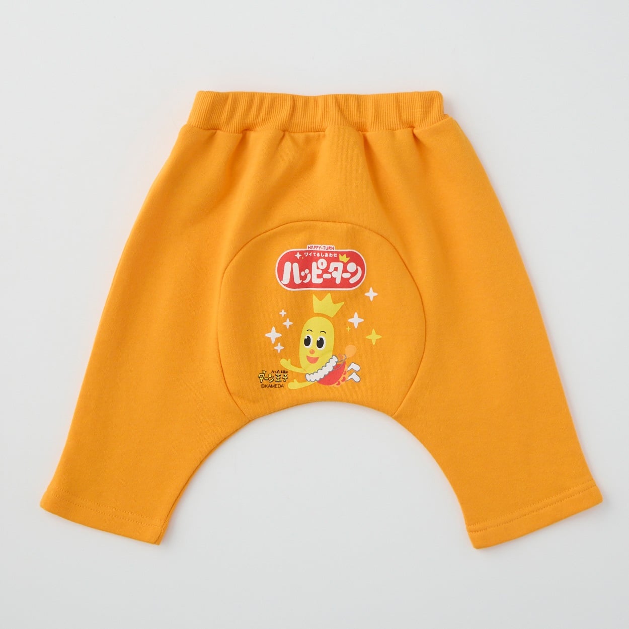 ハッピーターン 裏毛 おしりまちパンツ 7分丈 ベビー(オレンジ-90cm)