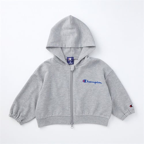 Champion チャンピオン 裏毛 ジップパーカー ベビー(杢グレー-80cm)