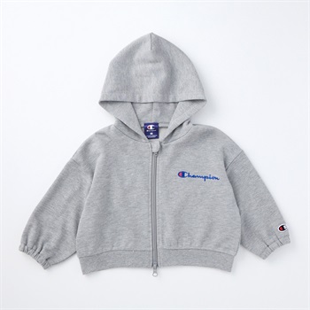 Champion チャンピオン 裏毛 ジップパーカー ベビー(杢グレー-80cm)