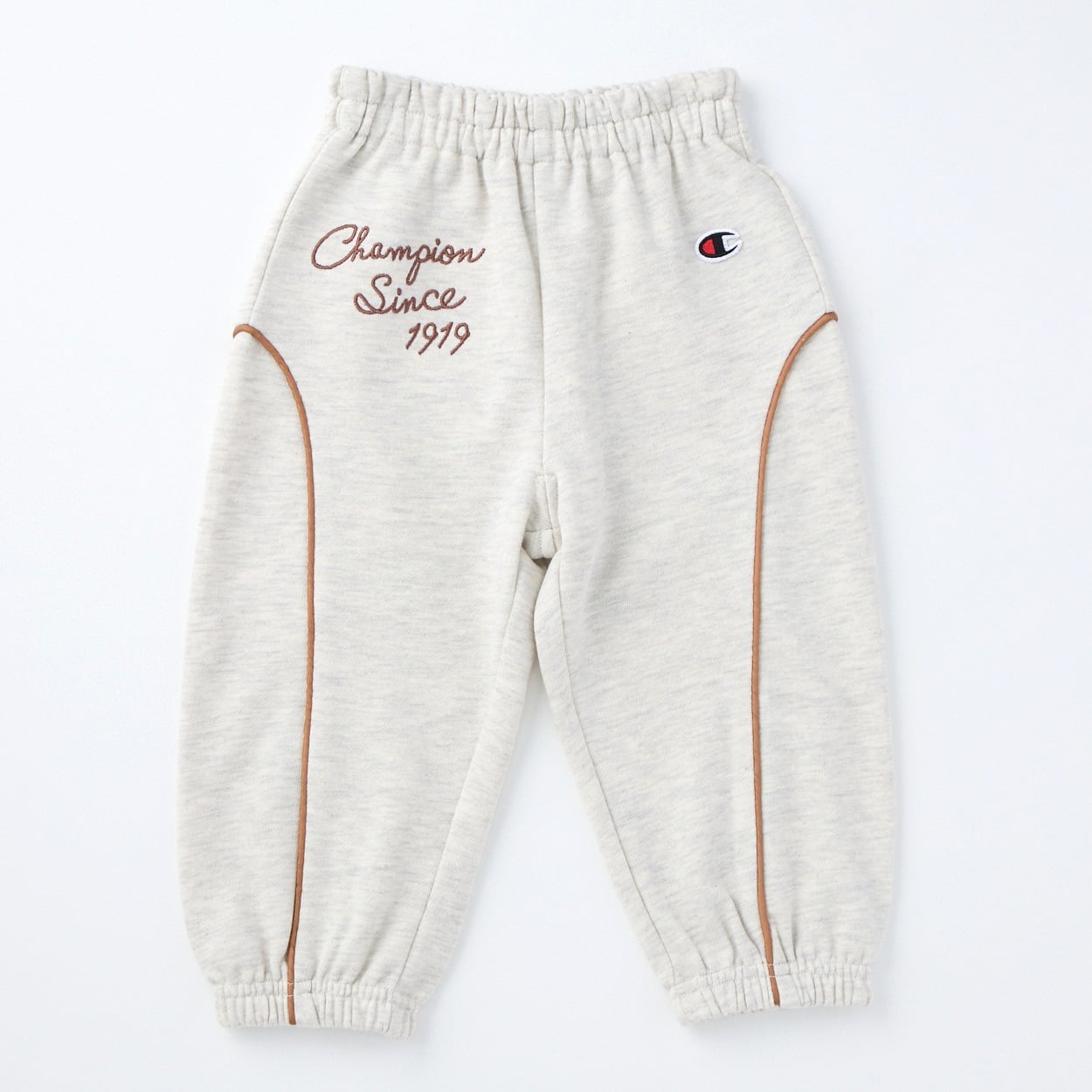 Champion チャンピオン パイピング 裏毛スエットパンツ ベビー(オートミール-80cm)