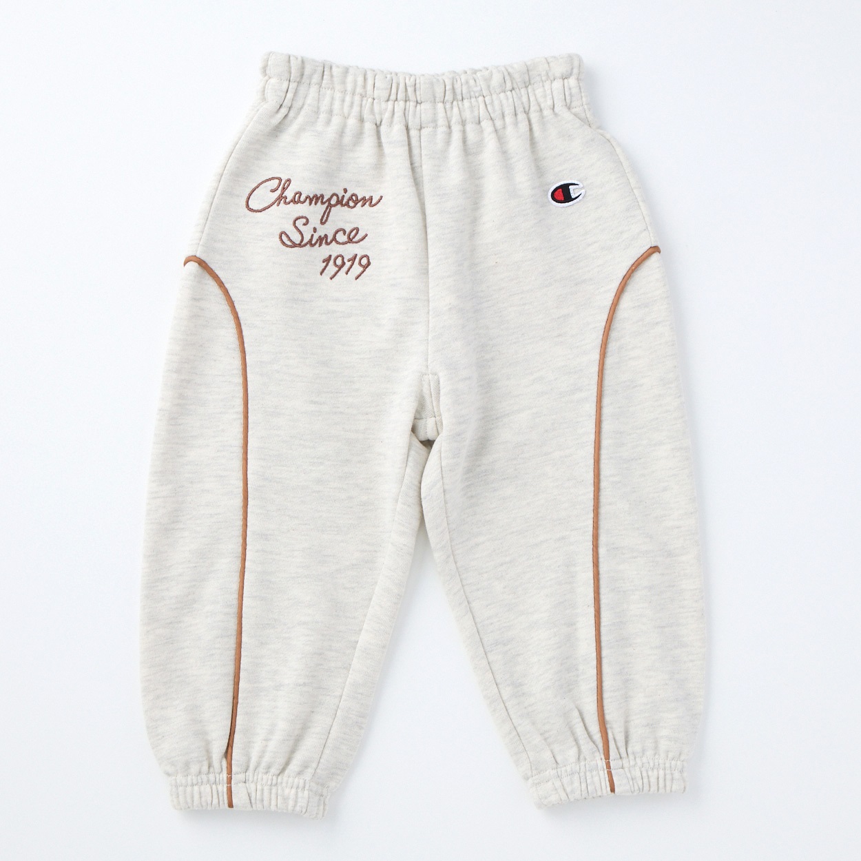 Champion チャンピオン パイピング 裏毛スエットパンツ ベビー(オートミール-90cm)