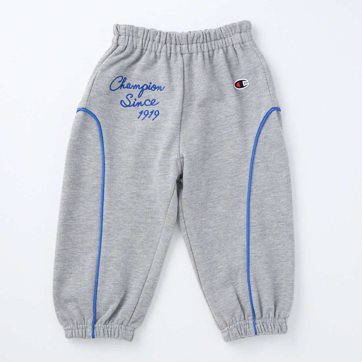 Champion チャンピオン パイピング 裏毛スエットパンツ ベビー(杢グレー-90cm)