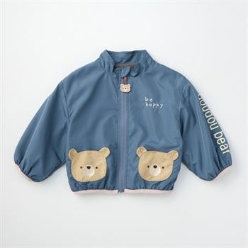 doudou bear 裏トリコット ウィンドブレーカー ベビー(ブルー-80cm)