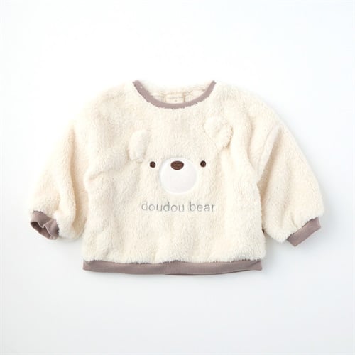 doudou bear（ドゥドゥベア） くまフェイスモチーフ ボアトレーナー ベビー