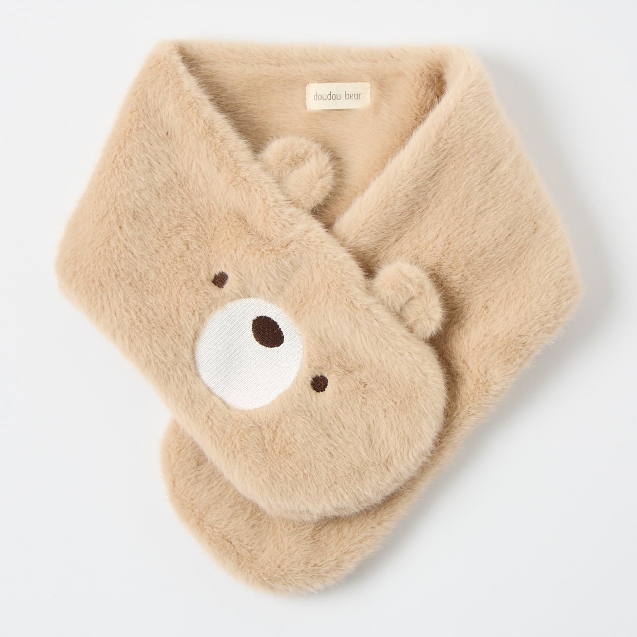 doudou bear くまモチーフ ティペット マフラー ベビー(ベージュ)