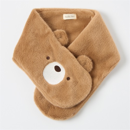 doudou bear くまモチーフ ティペット マフラー ベビー(キャメル)