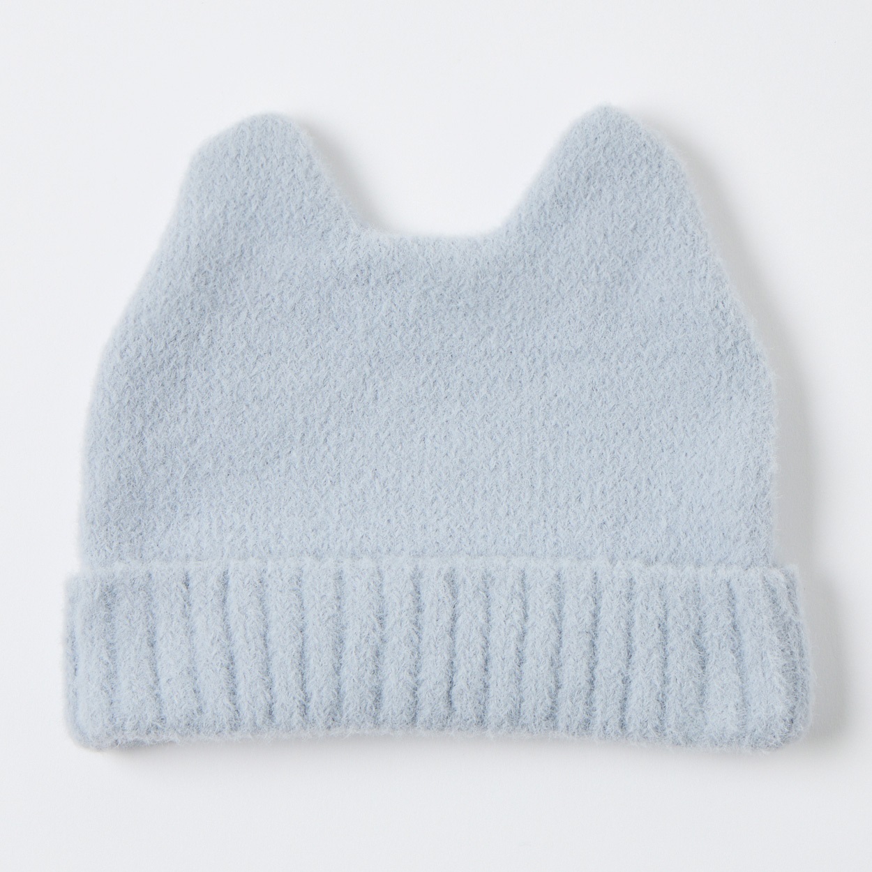 Katie Closet 猫耳 ニット帽 ベビー(ブルーグレー-頭囲：50cm)