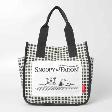 スヌーピー＆ファーロン SNOOPY＆FARON ギンガムチェック トート