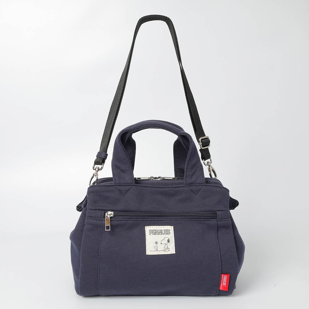 スヌーピー SNOOPY ジャージ素材 口金 ボストンバッグ レディース