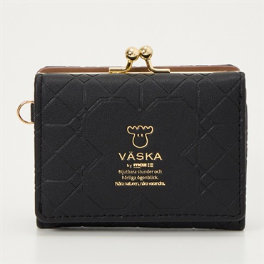 VASKA by moz(べスカモズ） 型押しミニガマ札入 レディス(クロ-フリー)