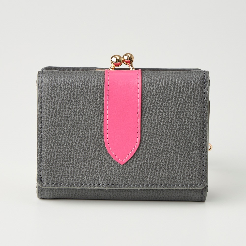 AROMA イタリアンレザー スクエアエンボス 3オリサツイレ レディス