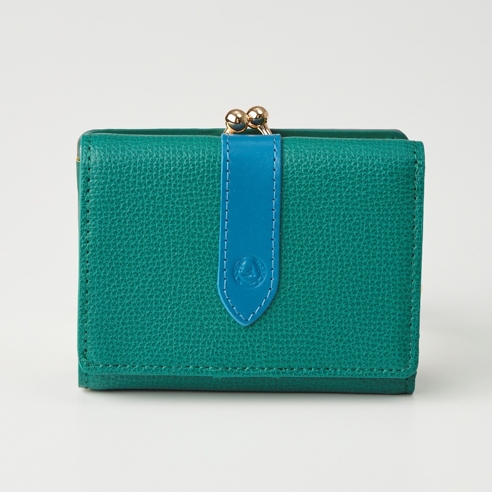 AROMA イタリアンレザー スクエアエンボス 3オリサツイレ レディス