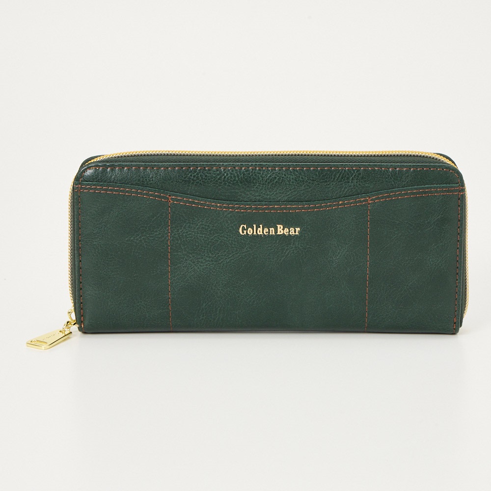 Golden Bear(ゴールデンベア) ラウンドファスナー長財布 レディス(コイミドリ-フリー)