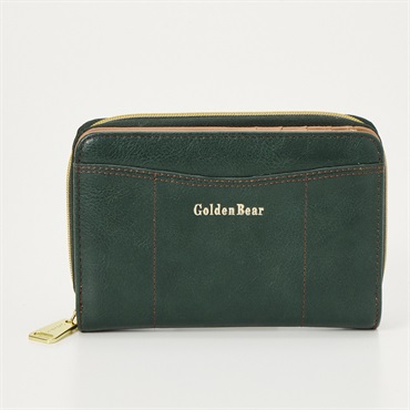 Golden Bear(ゴールデンベア) ラウンドファスナー折り財布 レディス(コイミドリ-フリー)