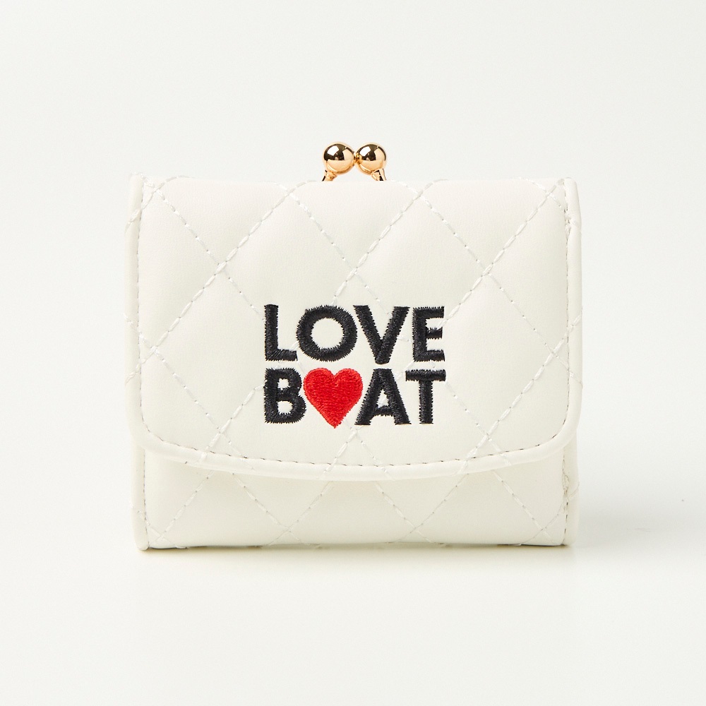 LOVEBOAT がま口3つ折りウォレット(シロ-フリー)