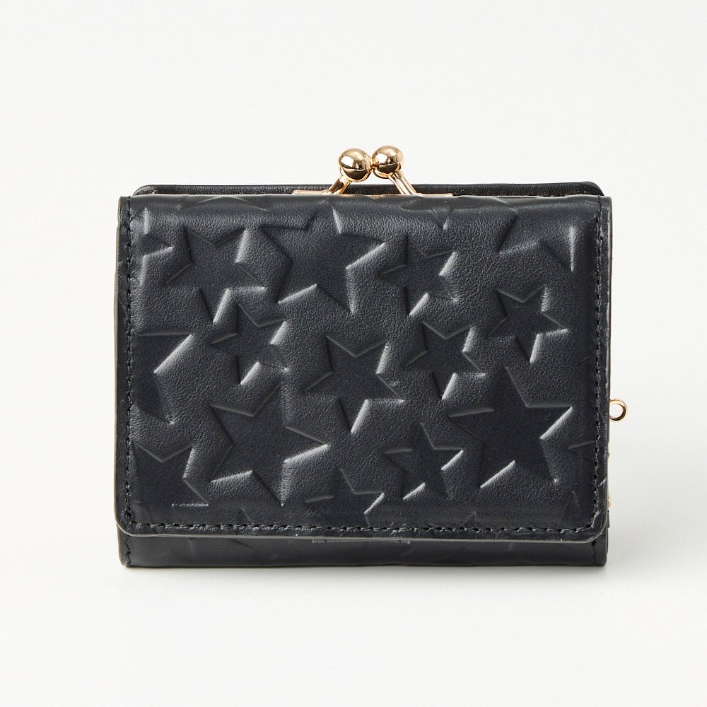ケムリ　黒 レザー 二つ折り財布 スタースタッズ付き JIMMY CHOO 【SALE】ジミーチュウ 2つ折り財布 スタッズ