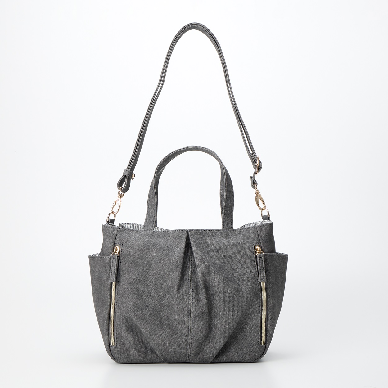 デニム風合皮中央タックトート | イオンスタイルオンライン 衣料品