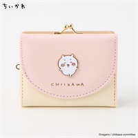 ちいかわがま口三つ折り財布(ウスアカ-フリー)