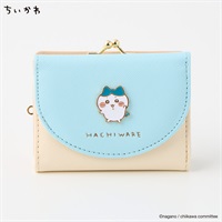 ちいかわがま口三つ折り財布(ウスアオ-フリー)