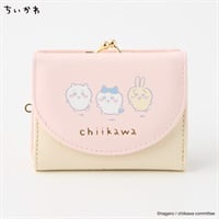 ちいかわがま口三つ折り財布(ウスアカ-フリー)