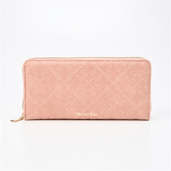 Mervei Rise(メルべ ライズ)機能財布 Wファスナー ラウンドファスナー長財布(ウスアカ-フリー)